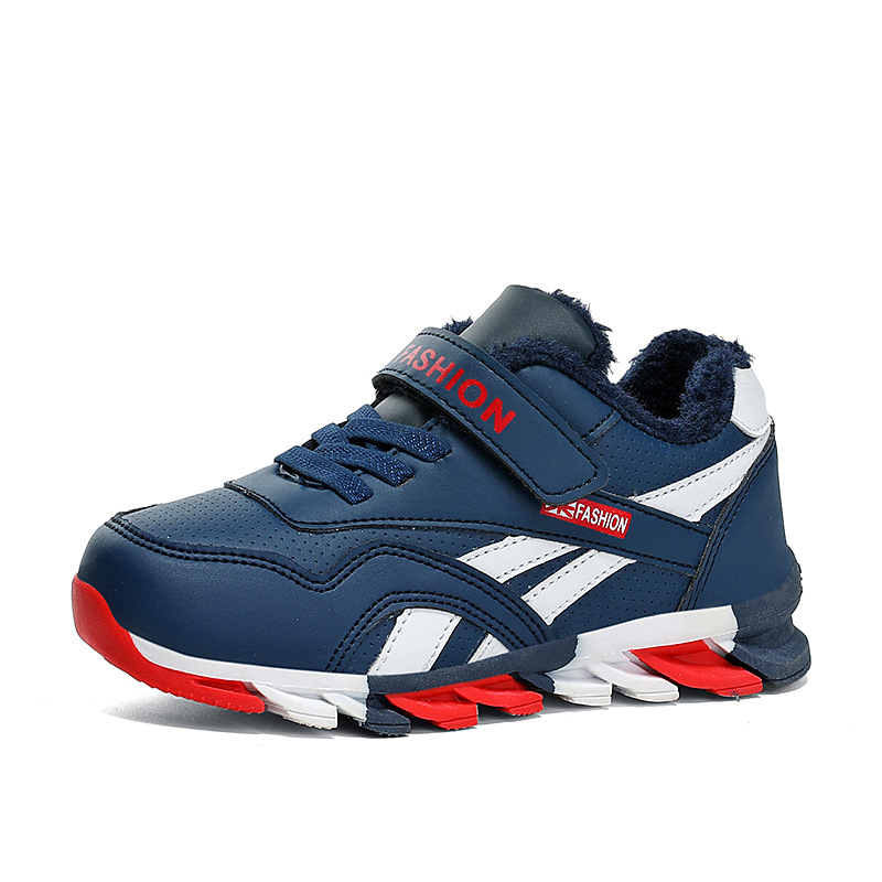 Zhonghua Hombres y Niñas zapatos de correr casuales zapatos de algodón con suela de cuchilla zapatos de niños zapatos deportivos de primavera baja velcro