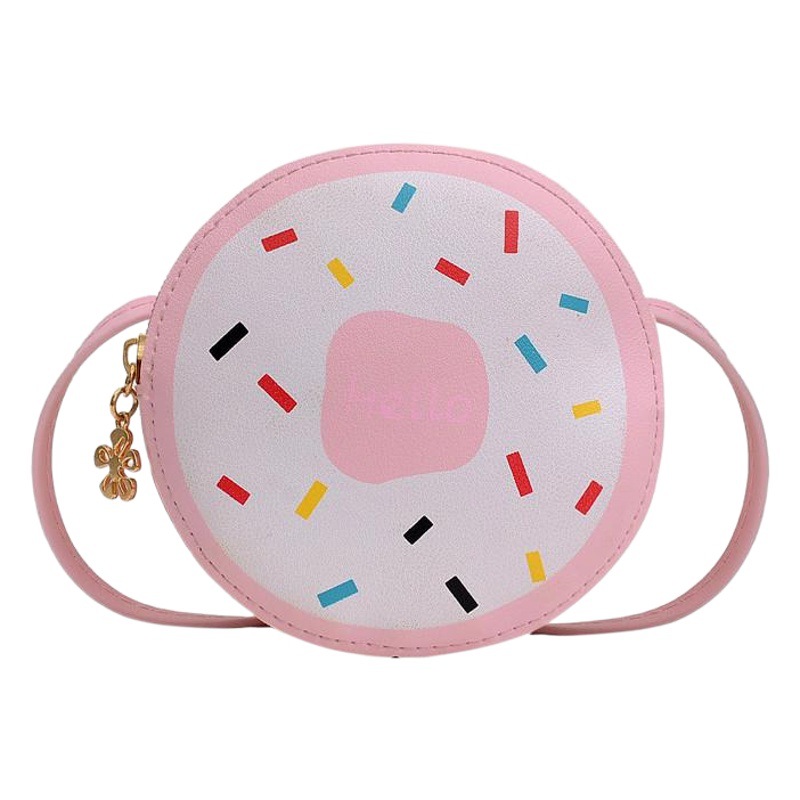 Girls' Cute Crossbody Bag Little Princess Girl's Stylish Donut Small Bag Baby Trendy Kidsren's Popular Bag