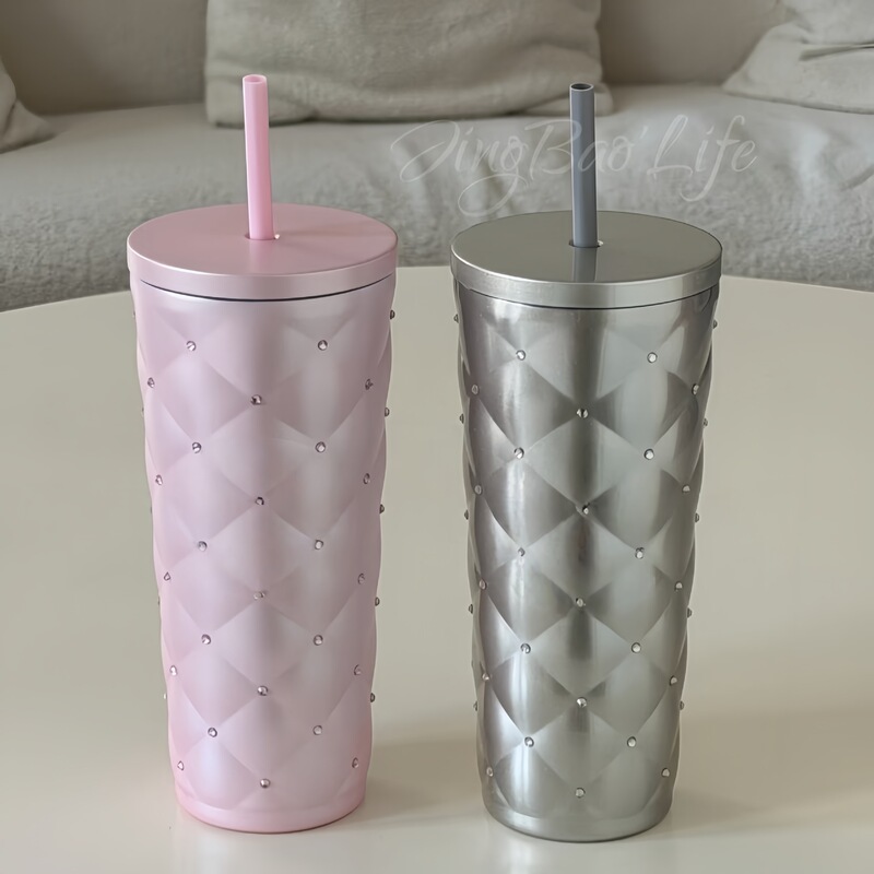 Star-Themed Cup 2026 Snowy Wonderland Romantic Diamond-Encrusted Insulated Cup with Straw Stainless Steel Travel Cup High Aesthetic Value Star-Themed Cup 2026 Snowy Wonderland Romantic Diamond-Encrusted Insulated Cup with Straw Stainless Steel Travel Cup High Aesthetic Value