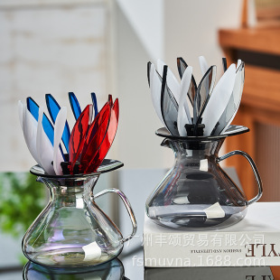 Hand-made coffee filter cup V60 filter cup suit water lily filter cup petals creative hand-made drip filter