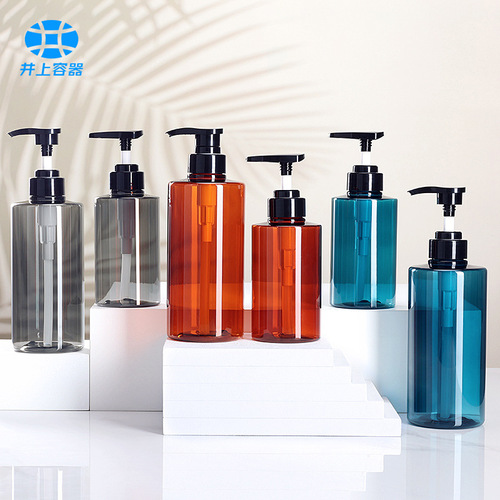 300ml lotion bottle PET high-end cosmetics set sub-bottle 500ml high-end hotel shampoo bottle