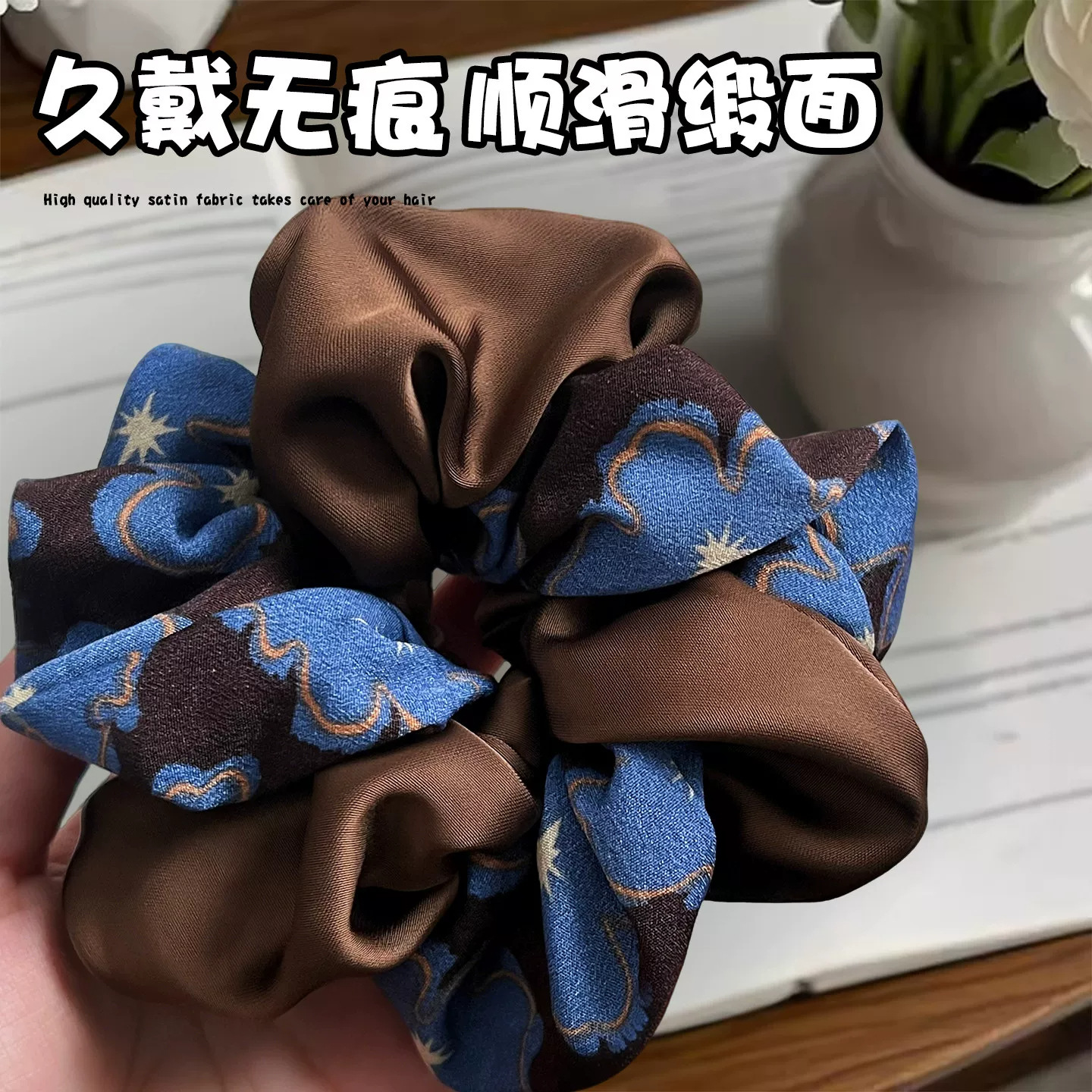Bolas de cabeza de intestino grueso anillo de cabello de alta sensación de flores de cabello 2026 nuevo disco de cabello cuerda de cabello anillo de cabello de mujer joyas de cabello