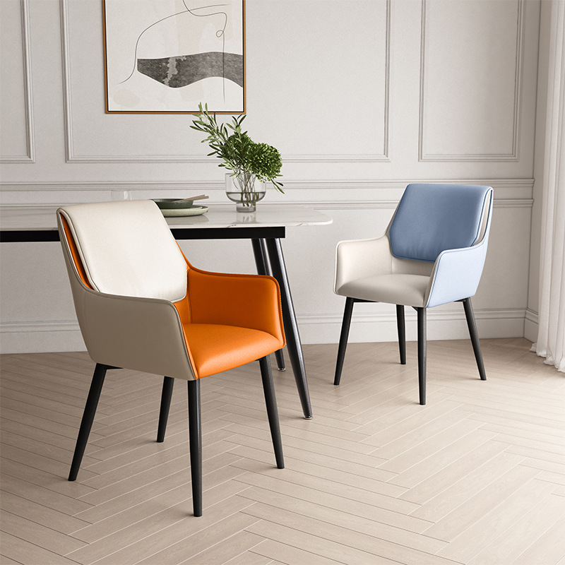 Silla de comedor de hierro minimalista, estilo nórdico moderno - Mayorista