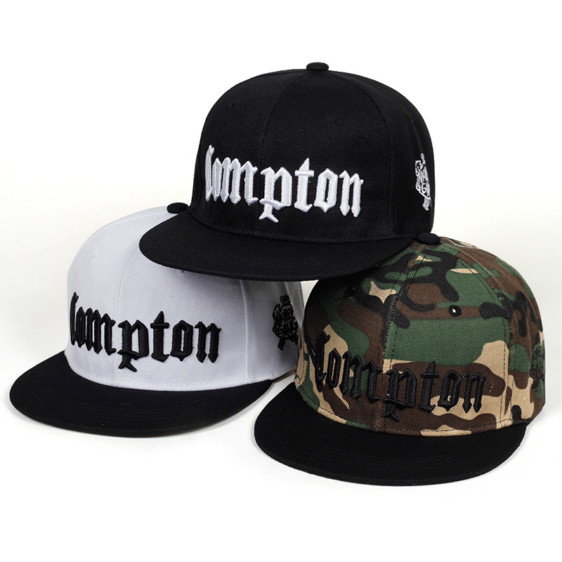 Modische Hip-Hop-Mütze für Damen und Herren, verstellbar, Compton, lässig, flache Kappe, Snapback_voghion.com