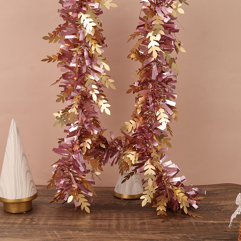 Cruzar la frontera nuevo estilo cifrado Garland mate trigo oreja color raya lana raya cinta vacaciones diseño fiesta Día de Año Nuevo decoración de Navidad