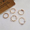 Fashionable set, ring, simple and elegant design, on index finger