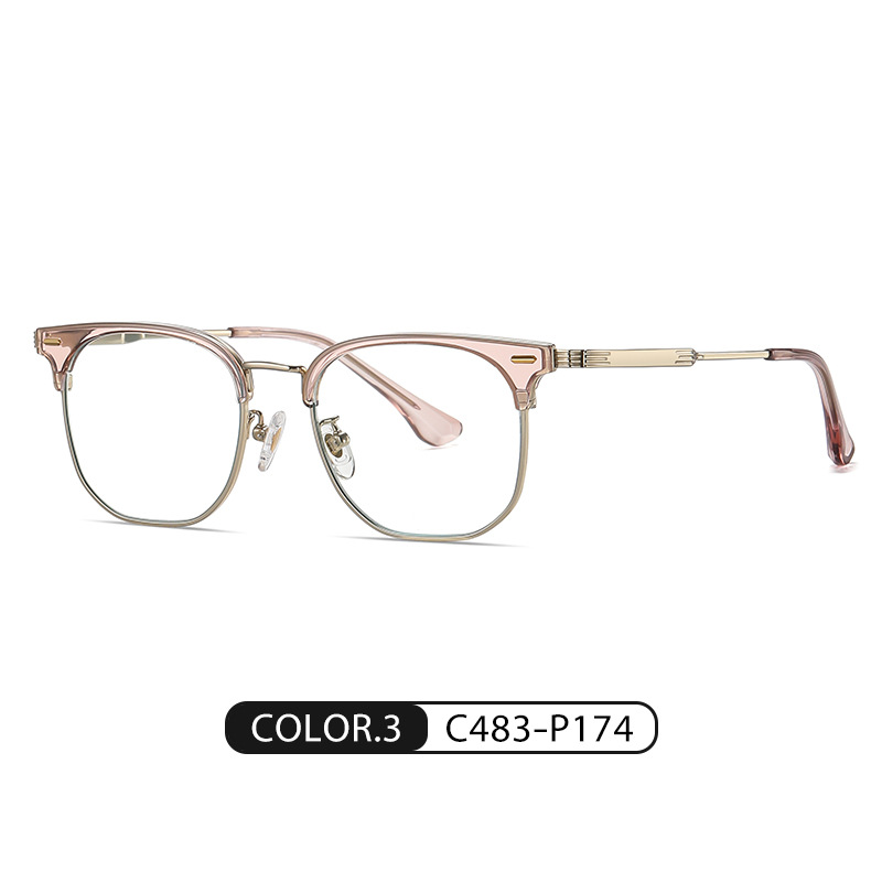 ST6205 ultra-ligero puro titanio miopía anti-azul gafas de luz Nuevo marco artístico gafas cuadradas de titanio puro