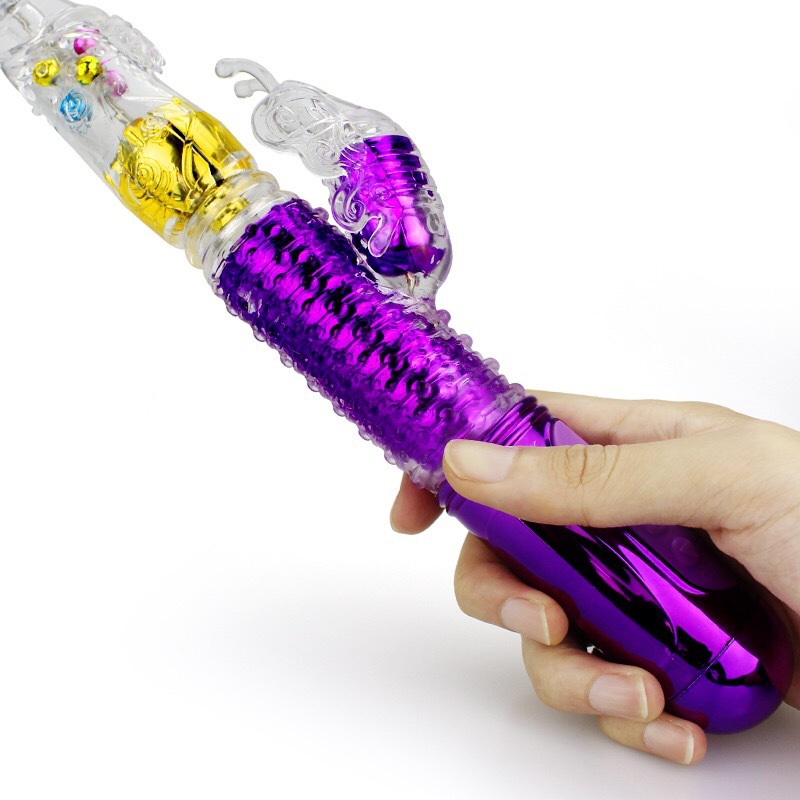 Attracting bees and butterflies telescopic swinging bead rod charging expansion colorful beads vibrating female masturbation device adult sex products
