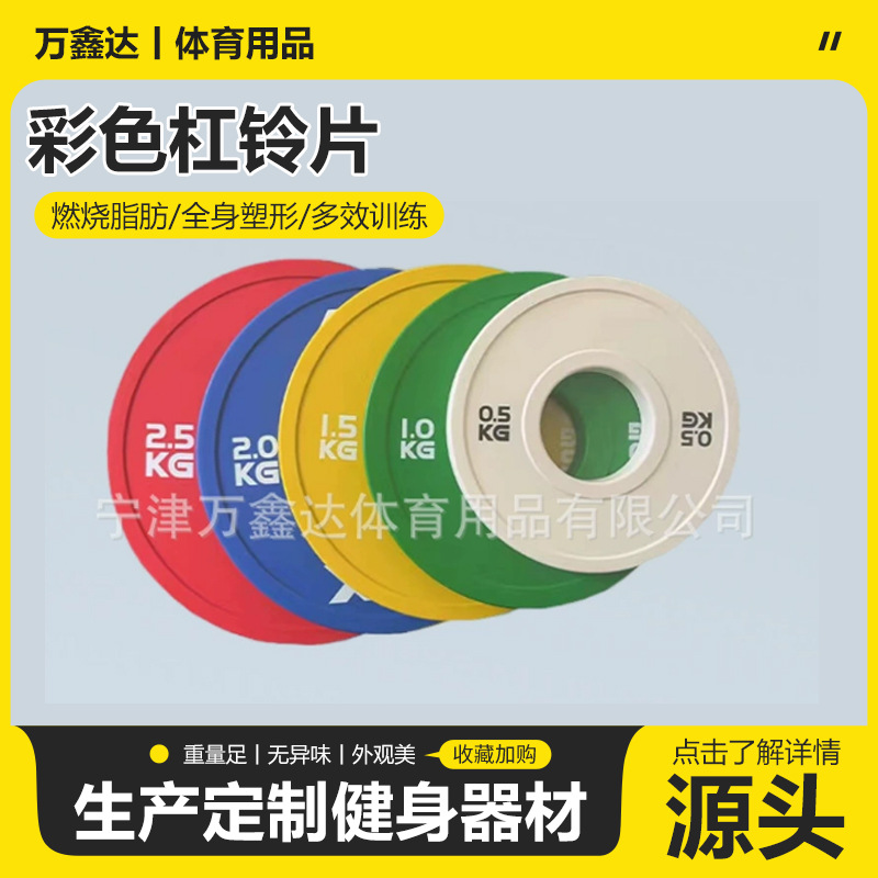 Colored Barbell Plates, Weight Plates for Gym, Rubber Small Size Precision Weight Plates, Weightlifting Large Hole Barbell Plates