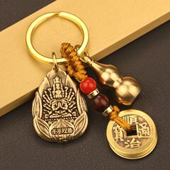 Zodiac Lucky Buddha Pendant and Accessories, Eight Guardian Gods, Same as the Zodiac Hua Lu, Send Red Sand Copper Keychain 