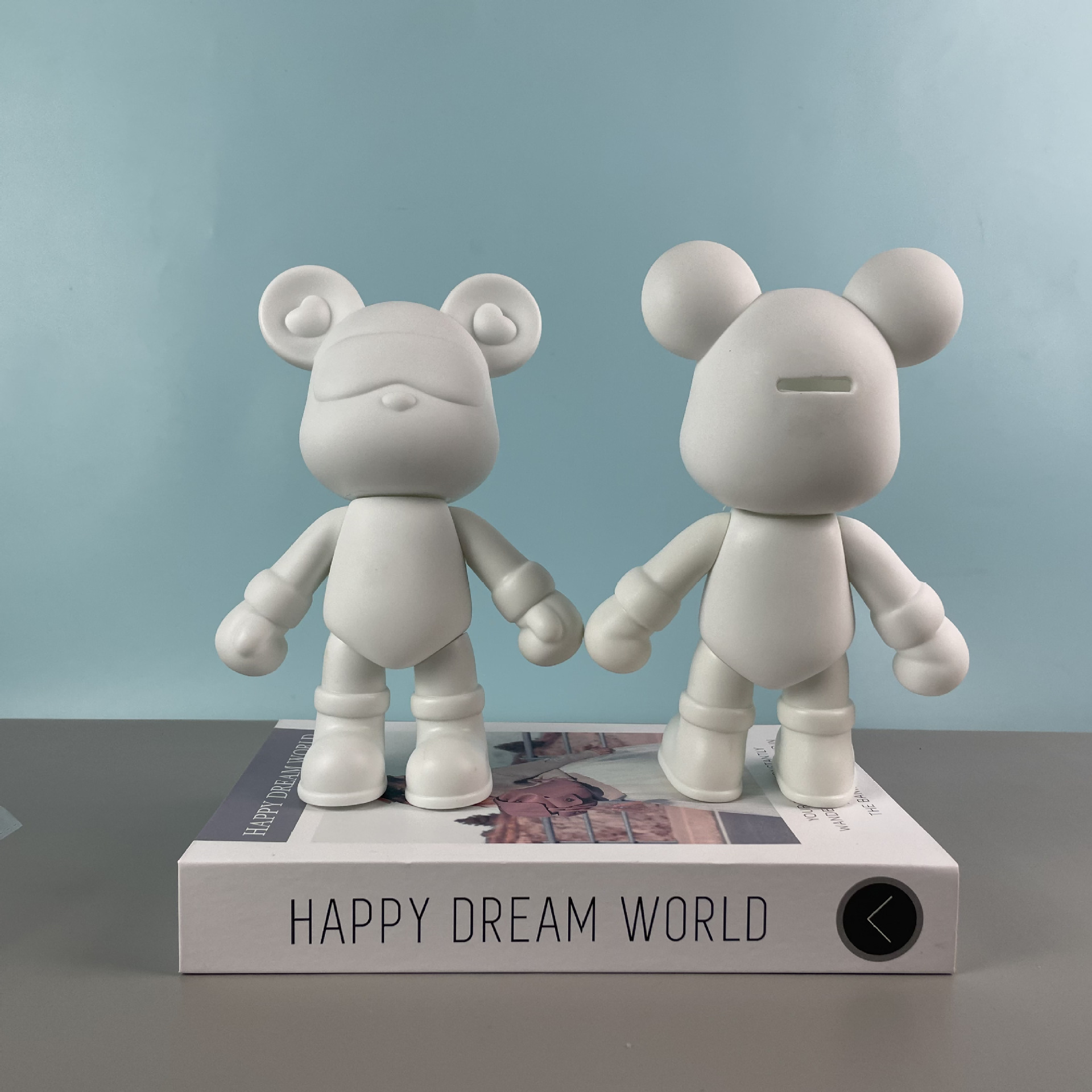 흰색 배아 쿨쿠 베어 23cm_구멍 있음