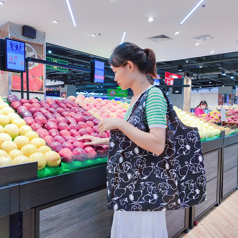 Japanese folding foldable fashionable shopping bag one shoulder