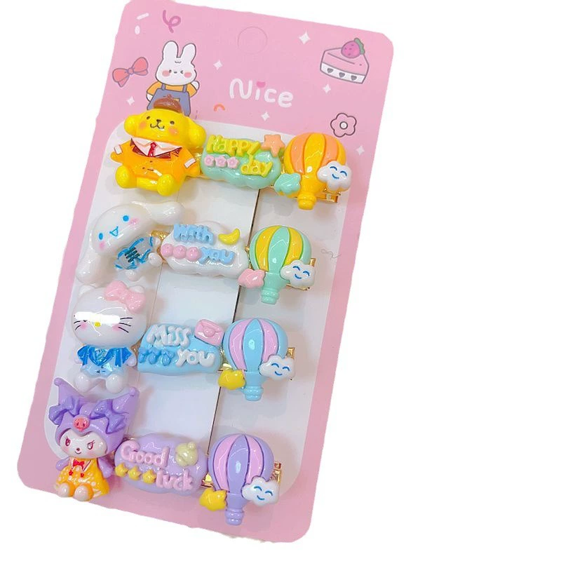 Glossy cartoon hairgrip, universal bangs