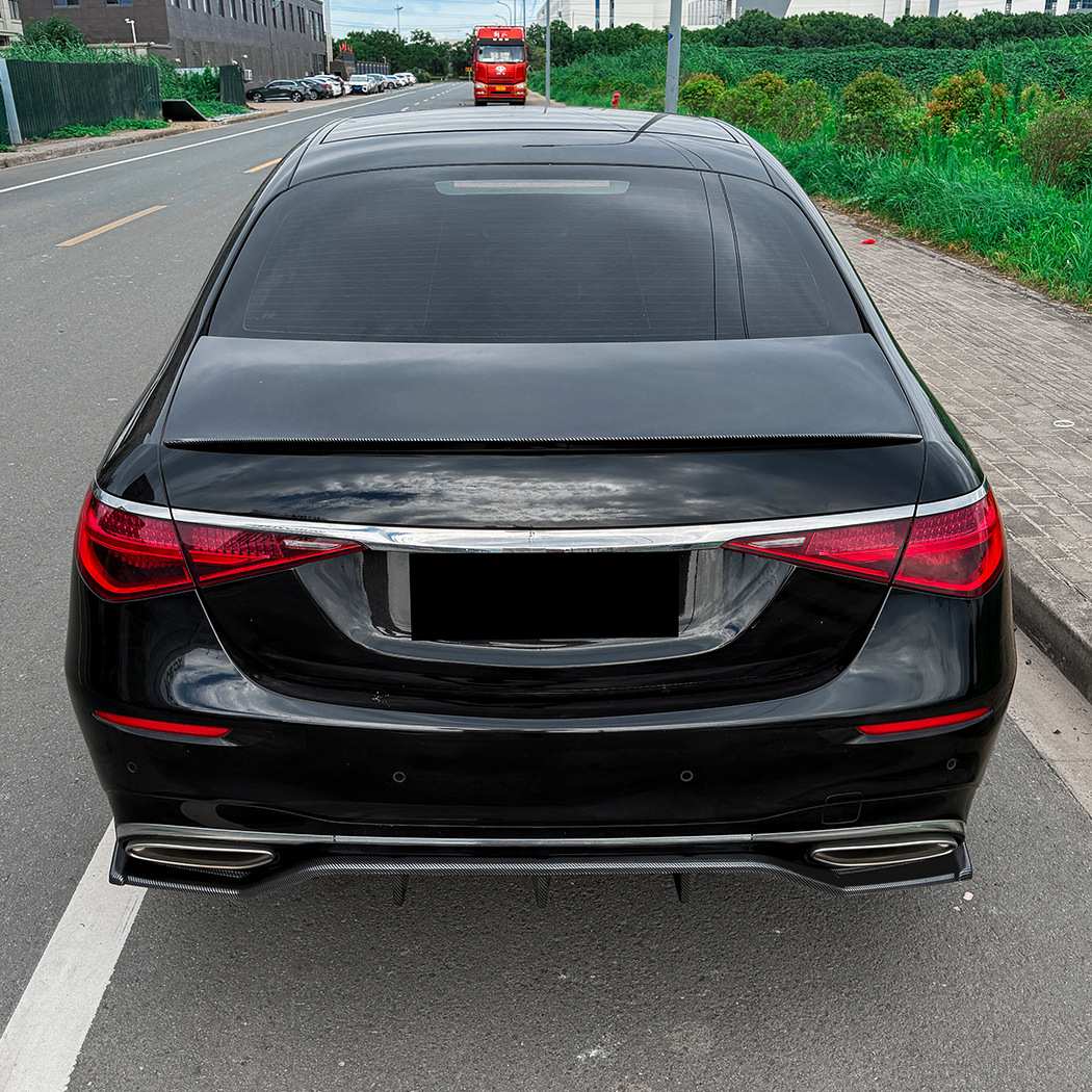 Suitable for Mercedes-Benz S-Class W223 early-stage AMG Line 2021-2026 rear lip spoiler corner modification