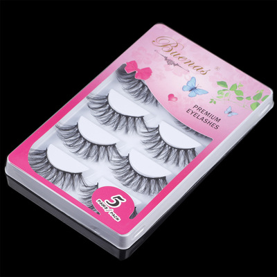 棉线梗new lash五对装眼尾拉长3D睫毛G808自然交叉3d假睫毛5对装