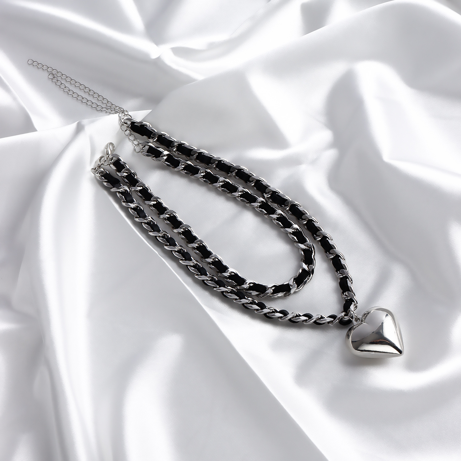 big-love-double-layer-chains-design-necklace-women-street-punk-style-necklace-fashion-jewelry