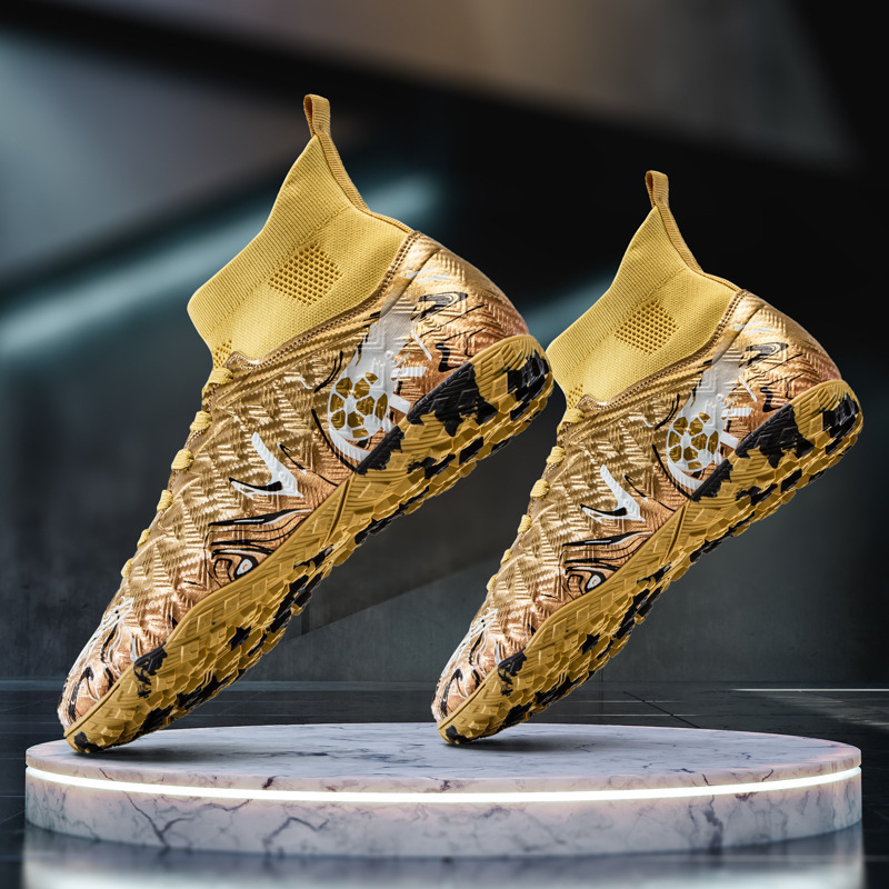 Zapatos de Fútbol de Caña Alta de Suela de TPU Transpirables para Césped Artificial