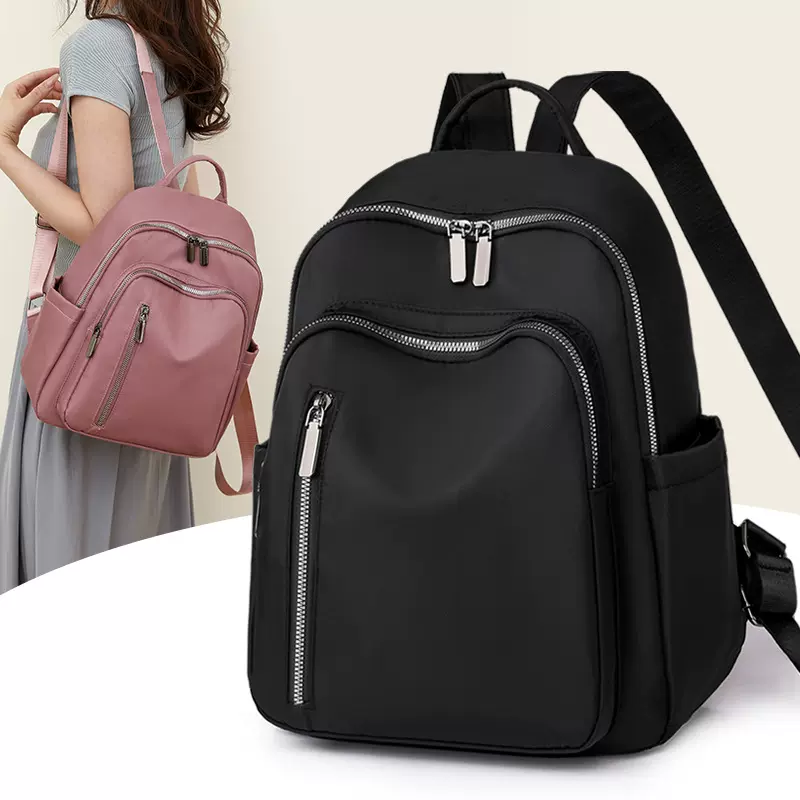 2023新款韩版轻便尼龙女士双肩包时尚百搭都市通勤大容量旅行背包