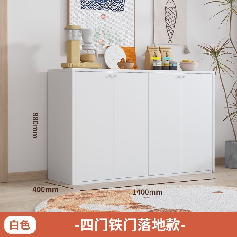 中世スタイルの厚い鉄のクリームスタイルの超薄型サイドボード玄関収納キャビネットリビングルーム食器棚収納鉄靴キャビネット|undefined