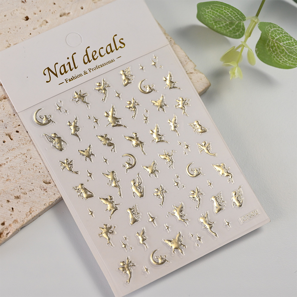 10g Weight Nail Decoration Accessories Nail Supplies 1 Set Quantity Starry Sky, Heart Shape Pattern Sweet, Solid Color Style Sweet Solid Color Starry Sky Heart Shape Paper Nail Decoration Accessories 1 Set 无