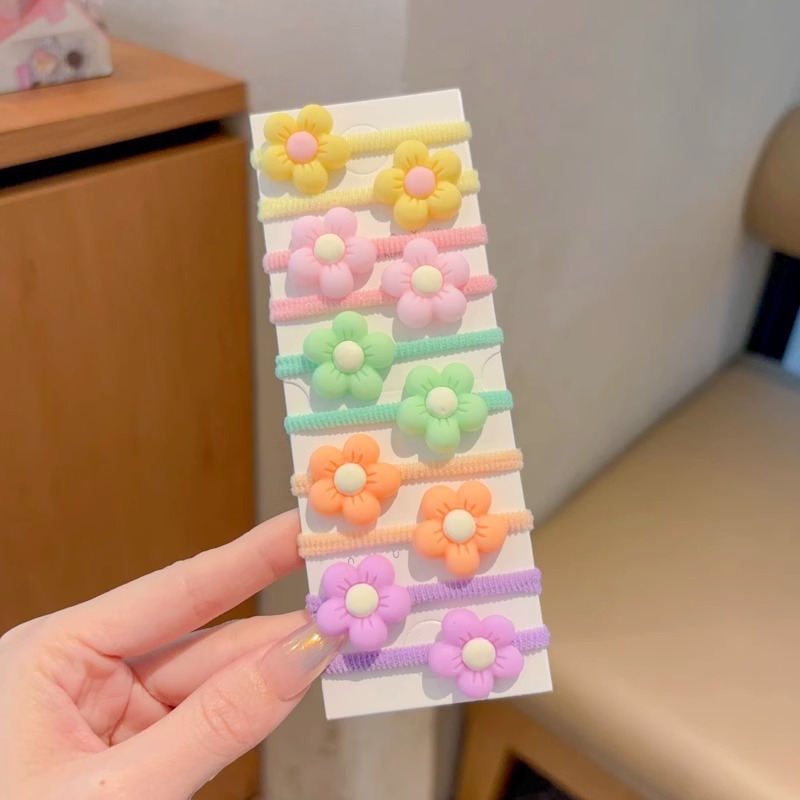 Dibujos animados para niños lindo pulgar lazo para el cabello bebé no daña el cabello cuerda alta elástico banda elástica cuerda para el cabello accesorios para el cabello