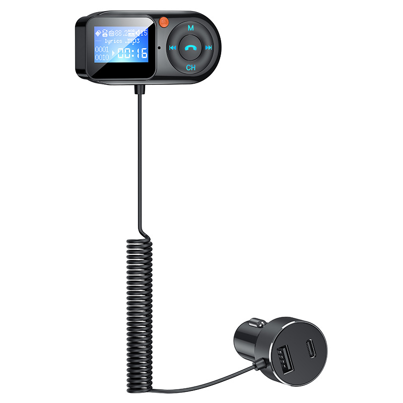 FM Modulator AUX Audio MP3 Player USB Type C PD Fast Charging Car Charger Handsfree Bluetooth 5.0 Car Kit FM Transmitter_voghion.com