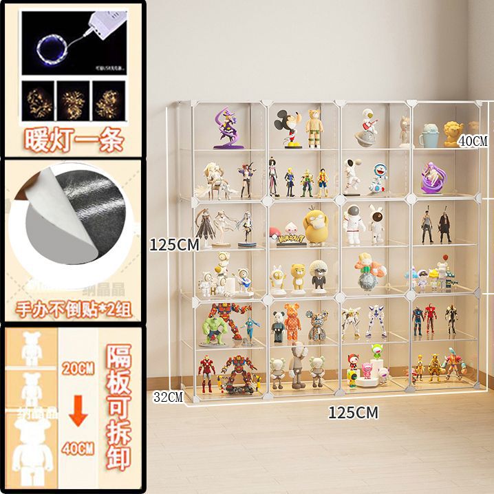 手作りディスプレイキャビネットレゴビルディングブロック透明収納ボックス家庭用模造アクリルおもちゃ防塵モデルディスプレイ棚|undefined