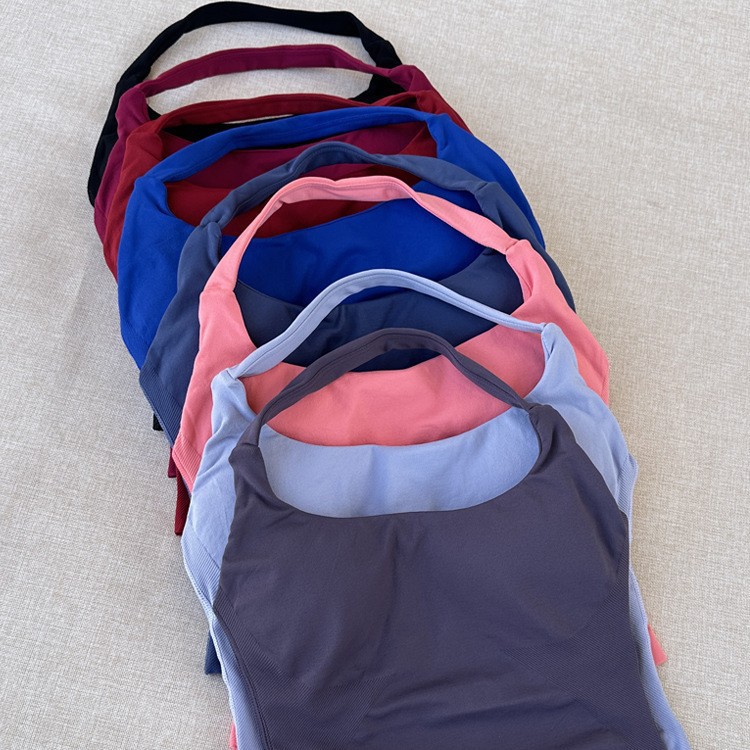 Chaleco deportivo halter de yoga sin costuras de estilo europeo y americano transfronterizo DFYNE
