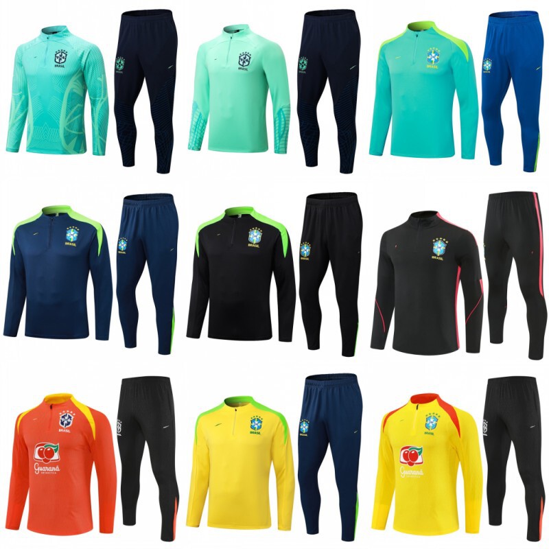 2627 Brazil National Team Long-Sleeved Adult Autumn and Winter Training Suit 2223 Brazil Adult Training Uniform 2627 Brazil National Team Long-Sleeved Adult Autumn and Winter Training Suit 2223 Brazil Adult Training Uniform