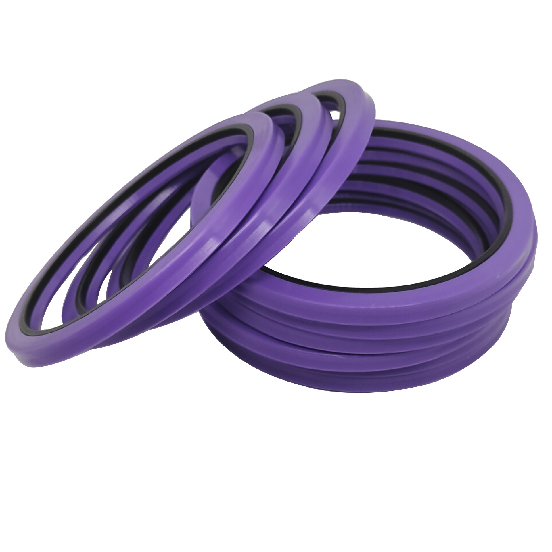 厂家直销 轴用组合缓冲密封圈 紫色聚氨酯HBY 90*105.5*6