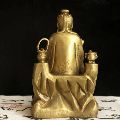 Pure copper medicine king Sun Simiao bronze statue home furnishings, famous doctor, holy doctor Sun Simiao statue, handicrafts decorations, miracle doctor