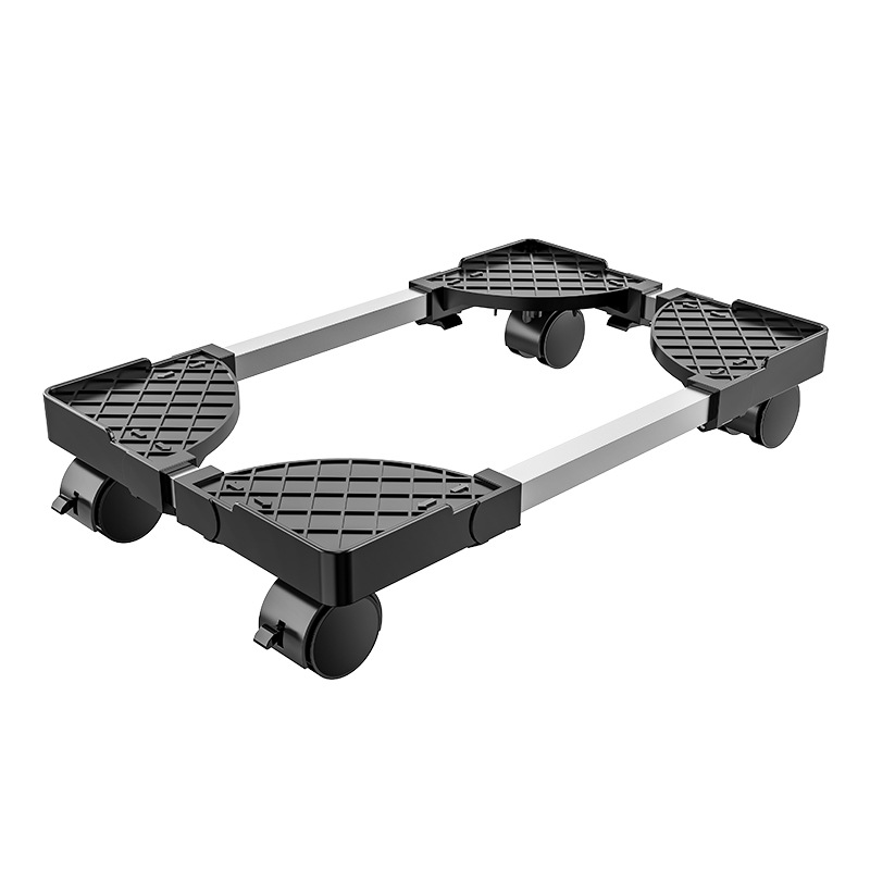 Soporte para ordenador para oficina en casa, móvil con ruedas, base de almacenamiento para carcasa, soporte telescópico, estante de almacenamiento simple