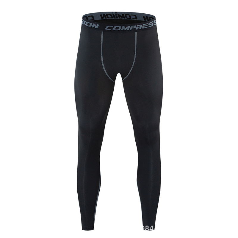 Fitness Pants Men's Basketball Training Running Sports Tight Leggings Men's Casual Quick-Drying Trousers High Elasticity Fitness Pants Men's Basketball Training Running Sports Tight Leggings Men's Casual Quick-Drying Trousers High Elasticity