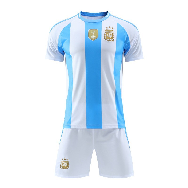 24 - 25B Argentina casa equipo nacional de entrenamiento camiseta de fútbol camiseta de niños ropa de niños adultos 16 yardas - 3XL