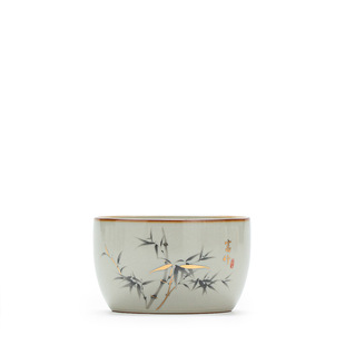 Ru Kiln Ceramic Master Cup Single Cup Tea Set Tea Tasting Cup Household Tea Cup Personal Cup Gift Box Gift Giving for Elders and Friends
