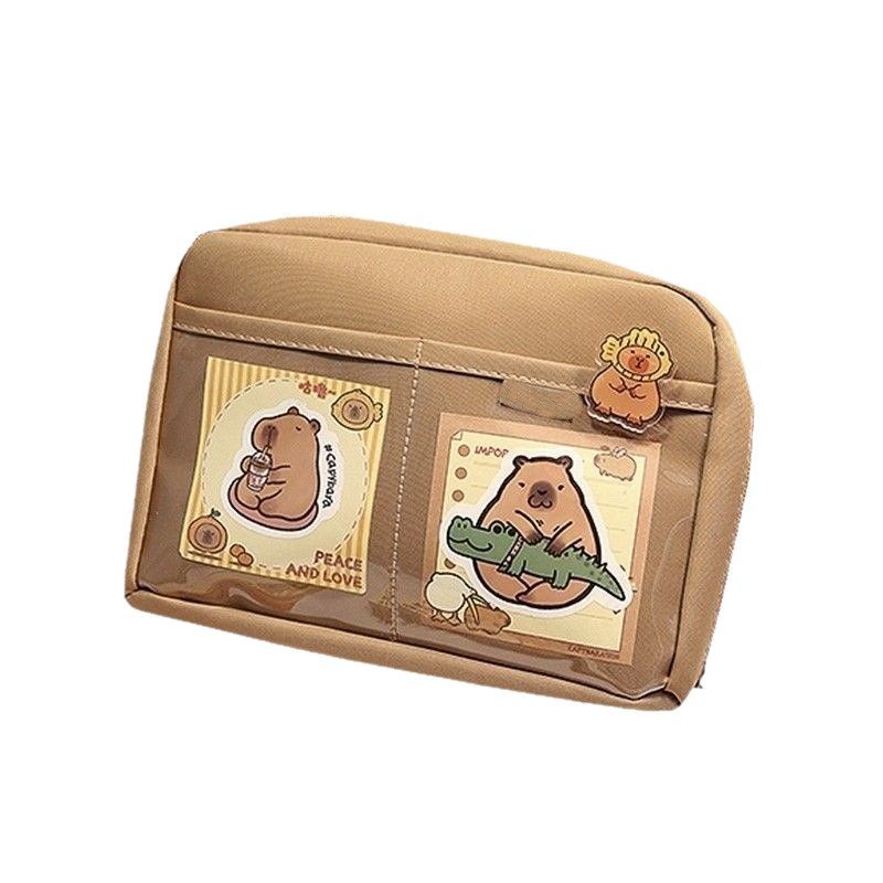 Estuche para lápices panda de gran capacidad de 12 capas, caja de papelería de estilo simple de alto valor, bolsa de papelería de resumen de clasificación de sentido avanzado para estudiantes