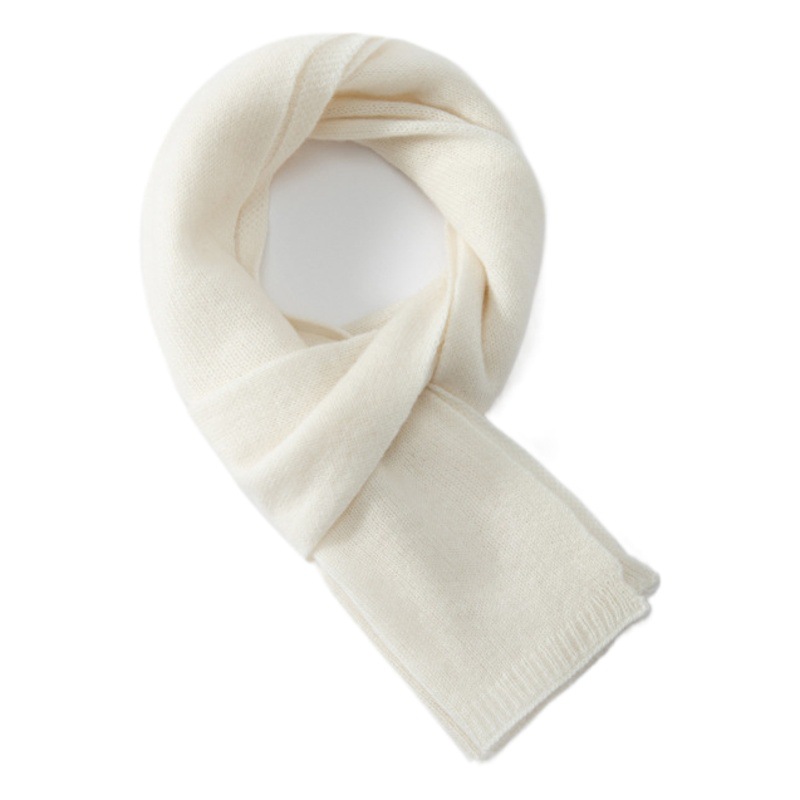 Cashmere children's scarf men's and women's wool Korean-style versatile knitted thickened warm scarf solid color season new wholesale