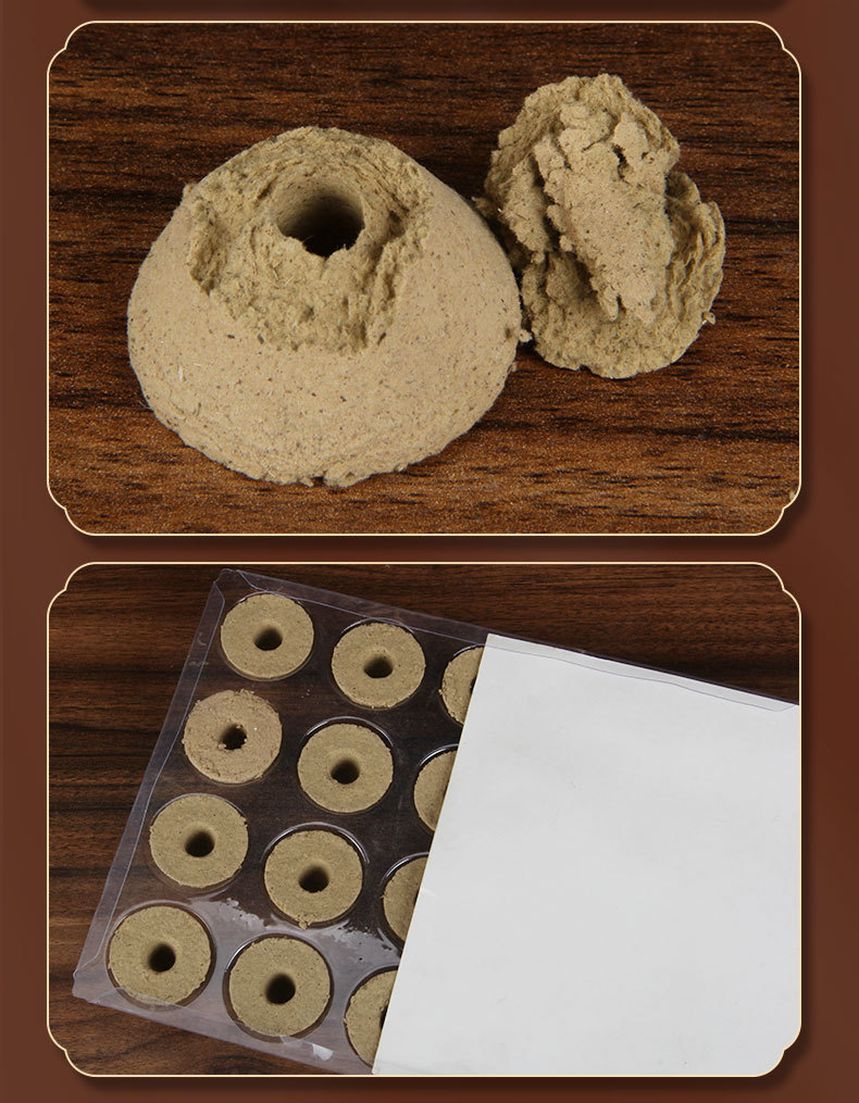 Five-Year Aged Moxa Cone Ai Tuo Moxibustion Cones for Ginger Moxibustion Warming Therapy in use