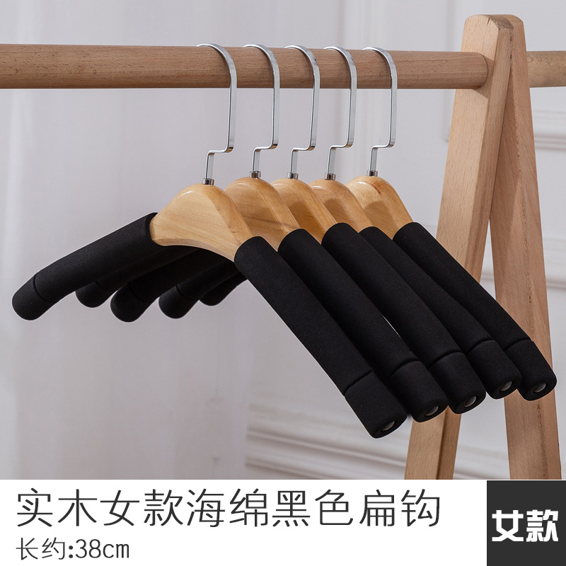 단단한 나무 여성용 스폰지 블랙 플랫 후크