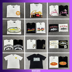 クロスボーダー半袖アメリカンストリート系ハイストリート欧米風ヒップホップ男女兼用カジュアルTシャツ半袖トレンド