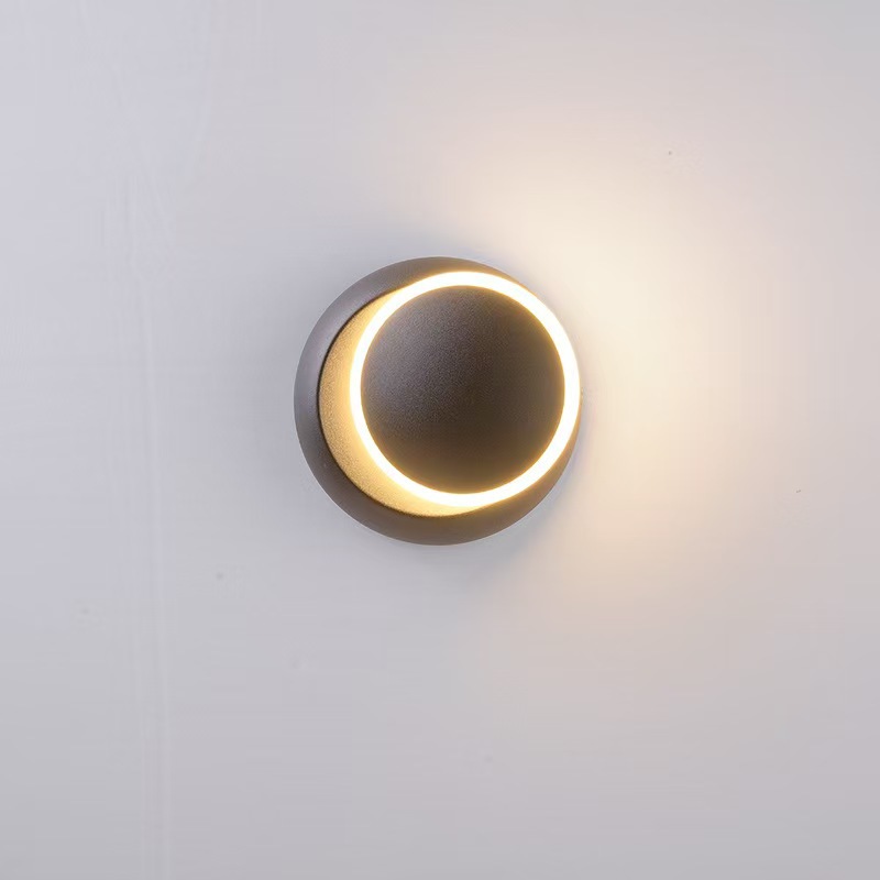 Nórdico minimalista dormitorio cabezal de cama lámpara de pared led sala de estar creativa comedor pasillo redondo giratorio lámpara de pared dormitorio