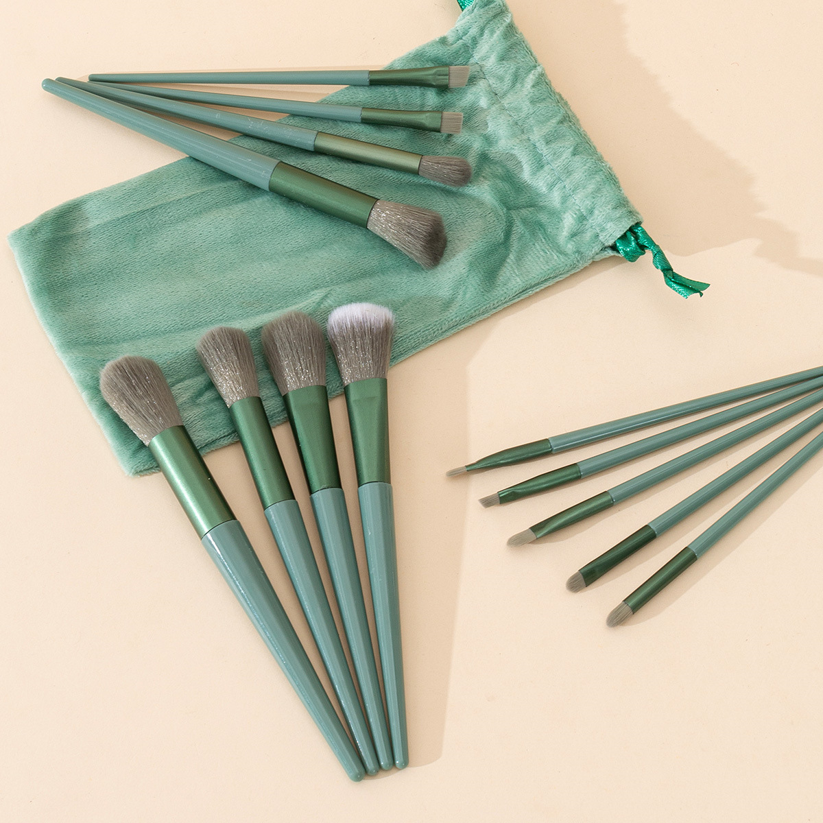 13 piezas maquillaje cepillo belleza suave pelo fibra cepillo principiante sombra de ojos cepillo suelto polvo corrector cepillo conjunto herramienta