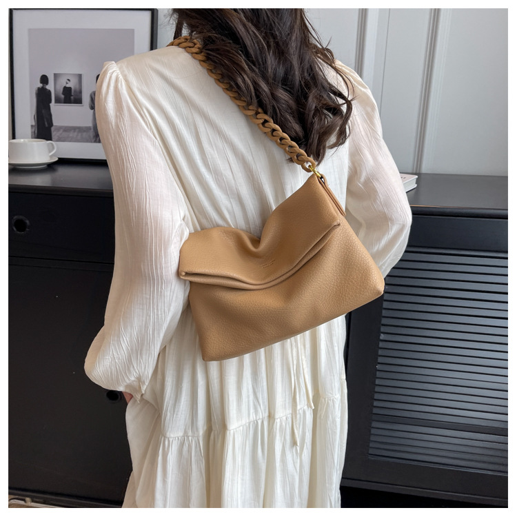 Women's Small Summer Pu Leather Solid Color Elegant Chain Square Magnetic Buckle Square Bag display picture 1