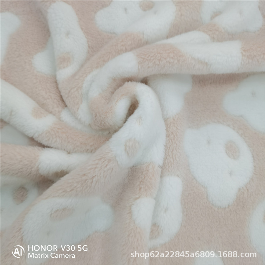 胶印法兰绒 立体法兰绒  3D珊瑚绒