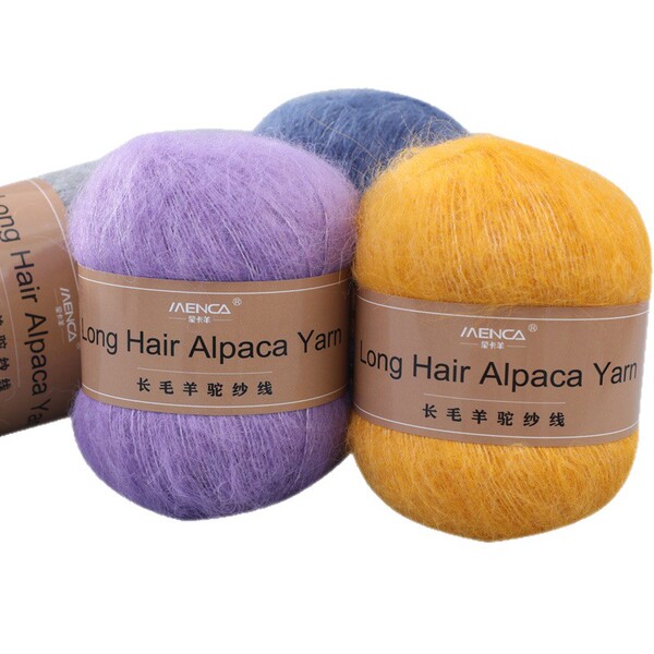 Long-wool alpaca thread fine yarn 26 colors MENCA brand direct…