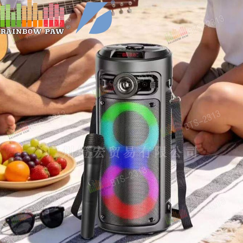 Gts Kts Bts Factory Wholesale Kts-2430 Dual 4inch Bluetooth Speakers with Wireless Microphone