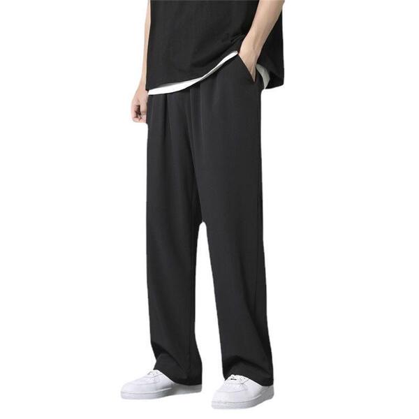 Summer thin trend universal quick dry silk casual trousers