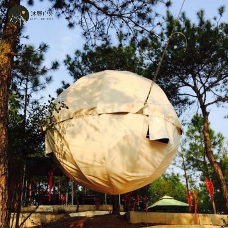 Muye acampar al aire libre cielo estrellado carpa escénica punto vacaciones bosque colgando impermeable campamento esférica fabricante