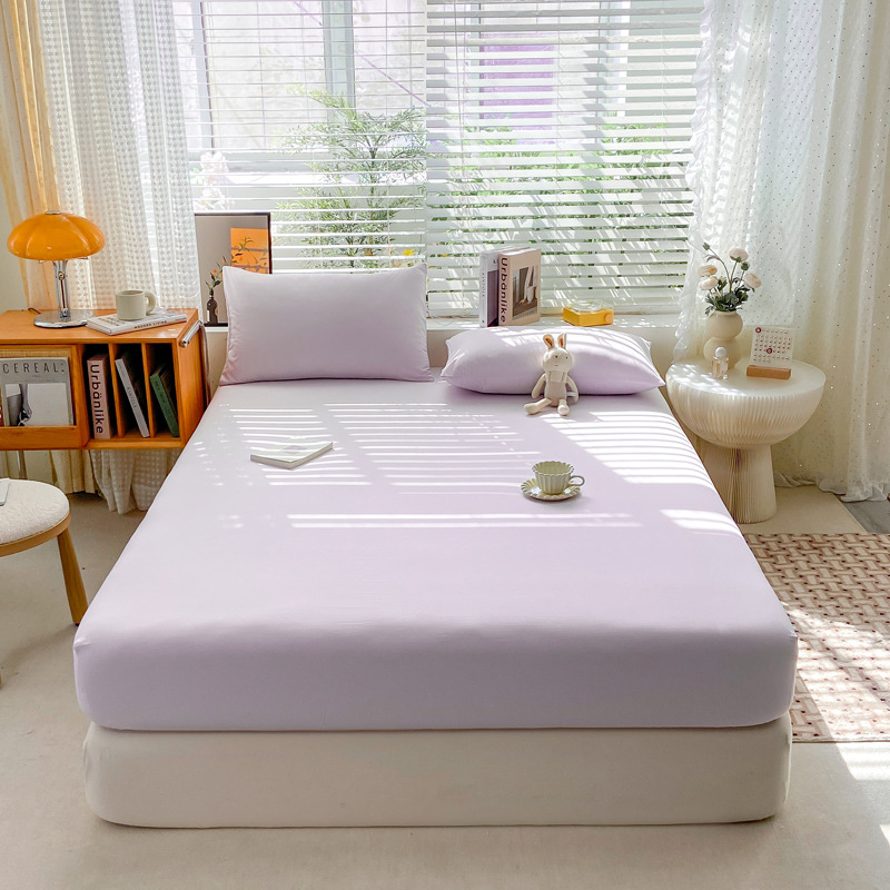 Sheet set, single-piece bedspread, winter mattress protector, washable cotton dustproof bed sheet with full cloud cotton single sheet canopy.