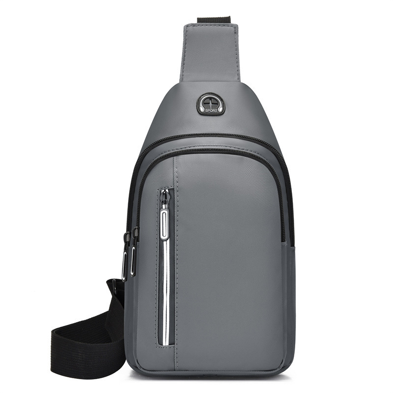 New Outdoor Leisure Travel Hiking Men's Casual Chest Bag Large Capacity Multi-Layer Oxford Cloth Chest Bag Crossbody